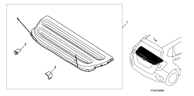 2019 Honda Fit Cargo Cover Diagram