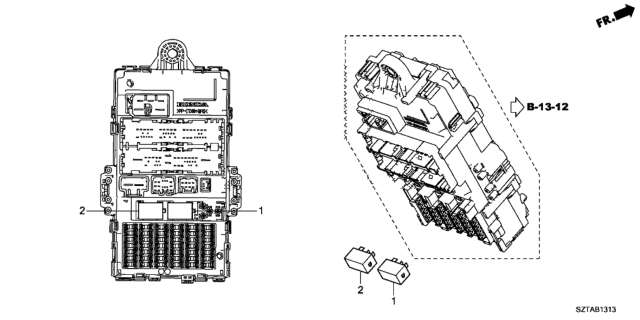 2016 Honda CR-Z Control Unit (Cabin) Diagram 2