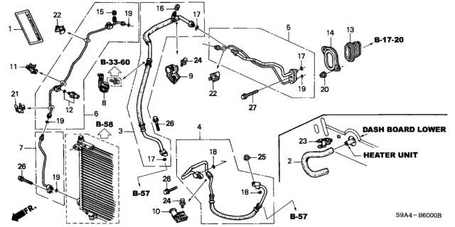 2002 Honda CR-V Hose, Discharge Diagram for 80315-S9A-003