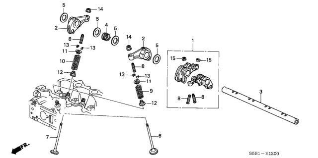 2005 Honda Civic Valve - Rocker Arm Diagram