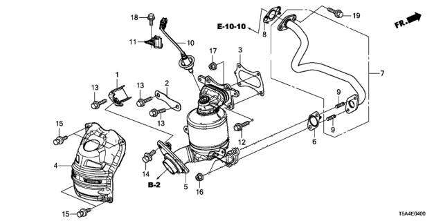 2017 Honda Fit Gasket, Converter Diagram for 18115-5R0-007