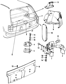 1976 Honda Civic Tailgate Trim - Tailgate Lock Diagram