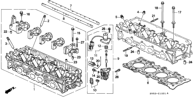 1997 Honda Accord Cylinder Head Diagram