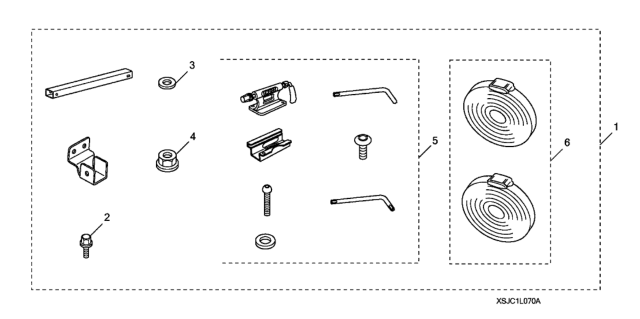 2014 Honda Ridgeline 4 Door RTS KA 5AT Bike Attachment (Bed Mounted) Diagram