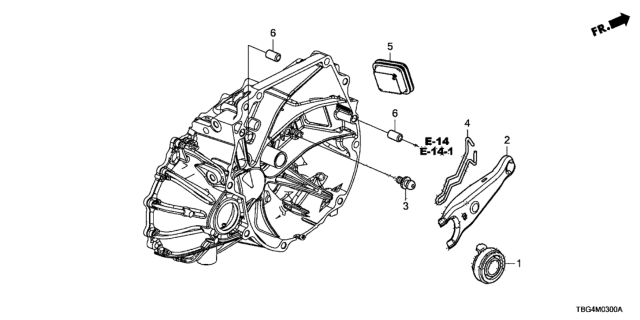 2018 Honda Civic MT Clutch Release Diagram