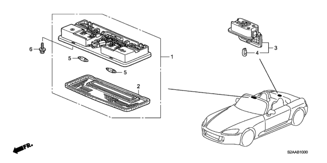 2008 Honda S2000 Interior Light Diagram