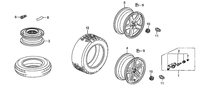 2008 Honda Pilot Disk, Aluminum Wheel (16X6 1/2Jj) (Tpms) (Topy) Diagram for 42700-S9V-A91