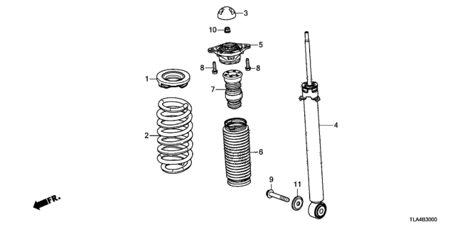 2021 Honda CR-V Spring, Rear Diagram for 52441-TLB-A31