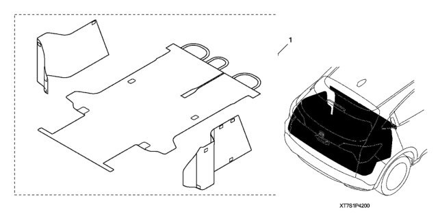 2016 Honda HR-V 5 Door EX-L (AWD NAVIGATION) KA CVT Cargo Liner Diagram