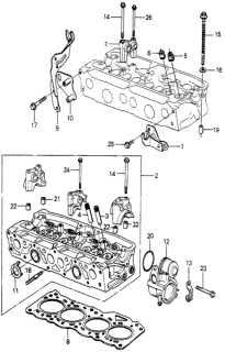 1979 Honda Prelude Bolt, Flange (6X65) Diagram for 95722-06065