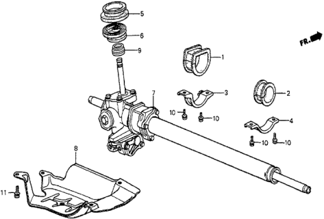 1985 Honda Prelude P.S. Gear Box Diagram