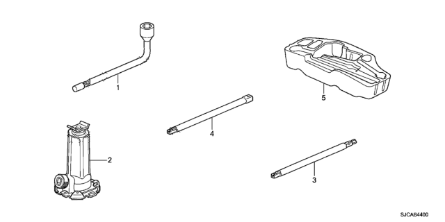 2014 Honda Ridgeline 4 Door RTL-S (SPECIAL EDITION) KA 5AT Tools - Jack Diagram