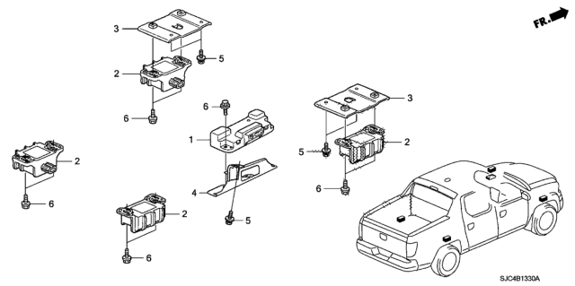 2009 Honda Ridgeline TPMS Unit Diagram