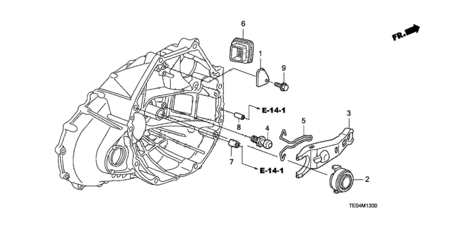 2008 Honda Accord 2 Door EXL-V6 KL 6MT MT Clutch Release (V6) Diagram