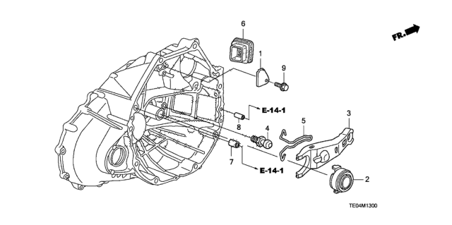 2009 Honda Accord MT Clutch Release (V6) Diagram