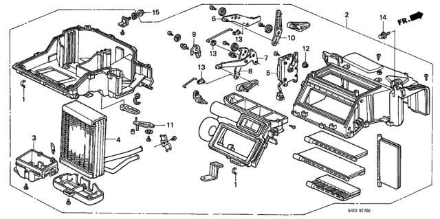 1990 Honda CRX Motor Assembly, Mode Diagram for 79140-SH2-A01