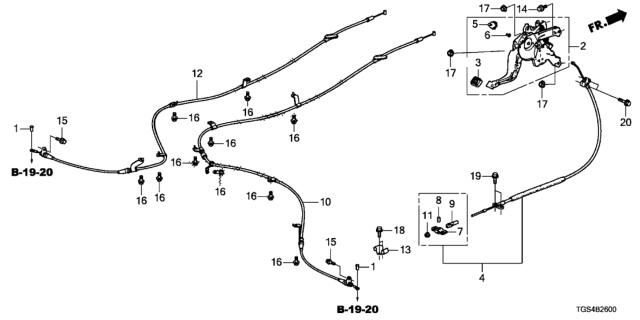 2020 Honda Passport Parking Brake Diagram