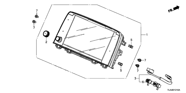 2019 Honda CR-V Display Assy,Ctr Diagram for 39710-TLA-A21RM