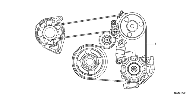 2017 Honda CR-V Alternator Belt Diagram