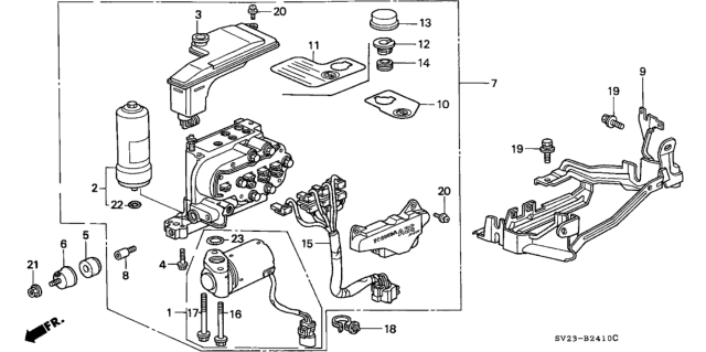 1996 Honda Accord ABS Modulator Diagram