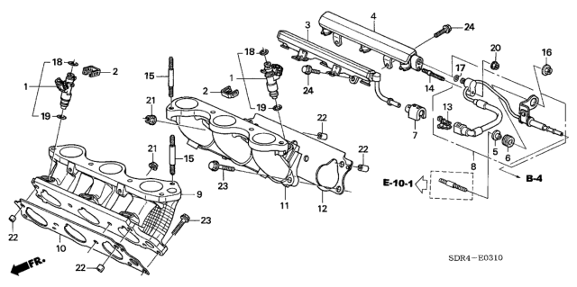 2007 Honda Accord Hybrid Fuel Injector Diagram