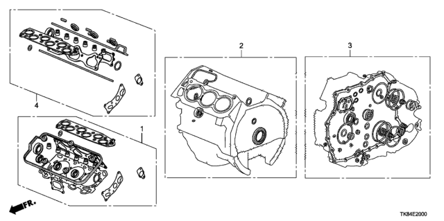 2013 Honda Odyssey Gasket Kit Diagram