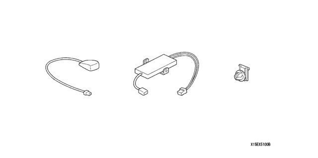 2006 Honda Pilot Antenna, XM Radio Diagram for 08A15-EX5-100B