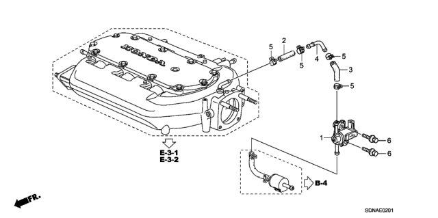 2007 Honda Accord Tubing (V6) Diagram