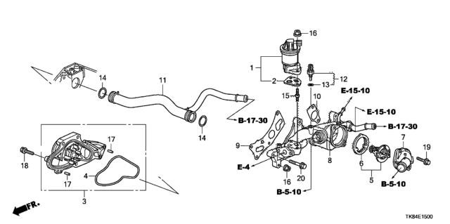 2013 Honda Odyssey Water Pump Diagram