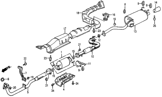 1985 Honda Prelude Exhaust System Diagram