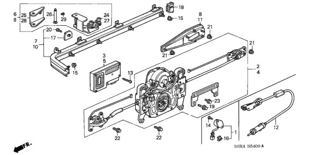 2003 Honda Odyssey 5 Door EX KA 5AT Slide Door Motors Diagram