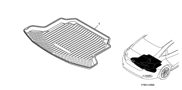 2019 Honda Civic Trunk Tray Diagram