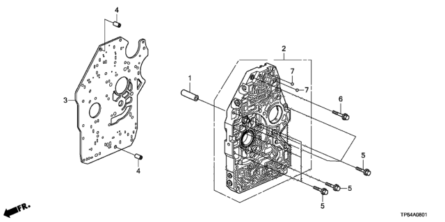 2013 Honda Crosstour 5 Door EXL (4WD) KA 6AT AT Main Valve Body (V6) Diagram
