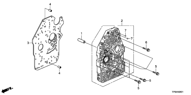 2014 Honda Crosstour AT Main Valve Body (V6) Diagram