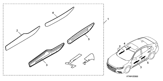 2019 Honda Insight COVER, LF DOOR Diagram for 08Z03-TXM-10002