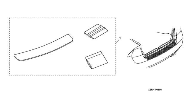 2009 Honda Civic Rear Bumper Applique Diagram