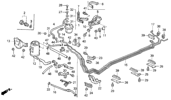 1993 Honda Del Sol Pipe, Vent Diagram for 17720-SR2-930