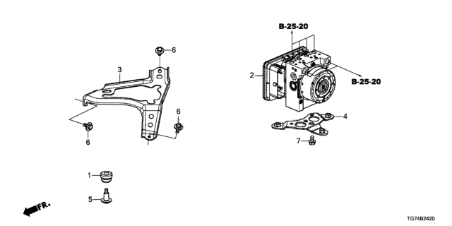 2016 Honda Pilot VSA Modulator Diagram