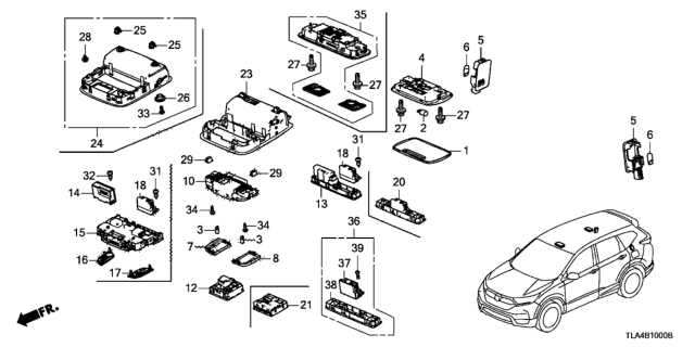 2020 Honda CR-V Interior Light Diagram