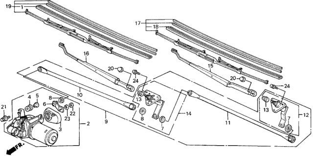 1988 Honda Civic Sleeve Assy. (Passenger Side) Diagram for 76570-SH5-A01