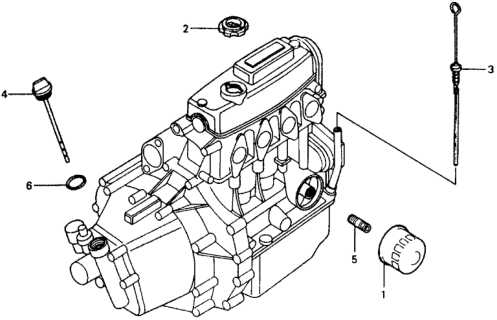 1978 Honda Civic Oil Filter - Oil Gauge Diagram