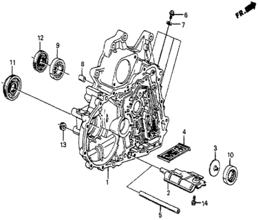 1985 Honda Prelude AT Torque Converter Housing Diagram