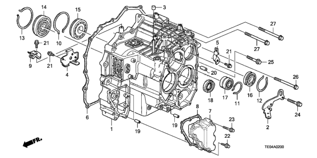 2009 Honda Accord AT Transmission Case (L4) Diagram
