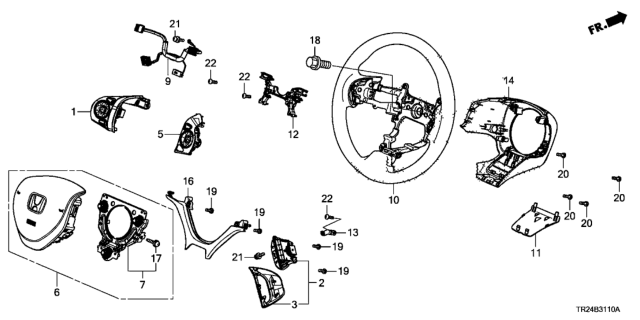 2012 Honda Civic Steering Wheel (SRS) Diagram