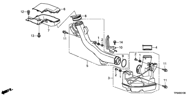 2012 Honda Crosstour Resonator Chamber (L4) Diagram