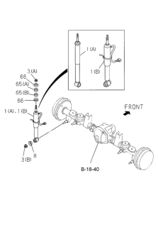 1999 Honda Passport 4 Door 4LX-W KA 5MT Rear Shock Absorber Diagram