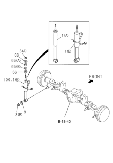 2001 Honda Passport Shock Absorber Assembly, Rear Diagram for 8-97225-863-1