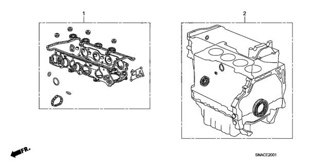 2011 Honda Civic Gasket Kit (2.0L) Diagram