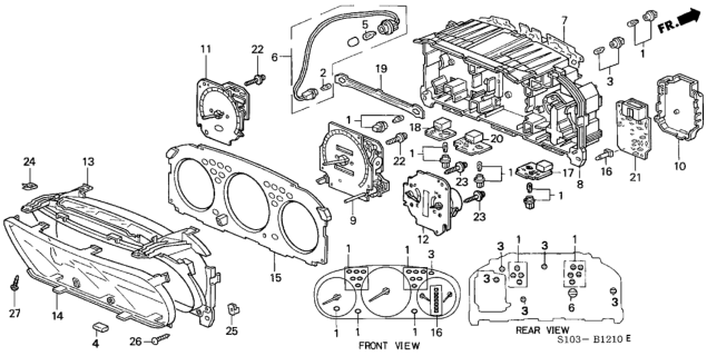 1997 Honda CR-V Panel, Print Diagram for 78108-S10-A11