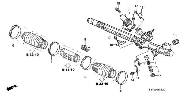 2005 Honda Insight P.S. Gear Box Components Diagram